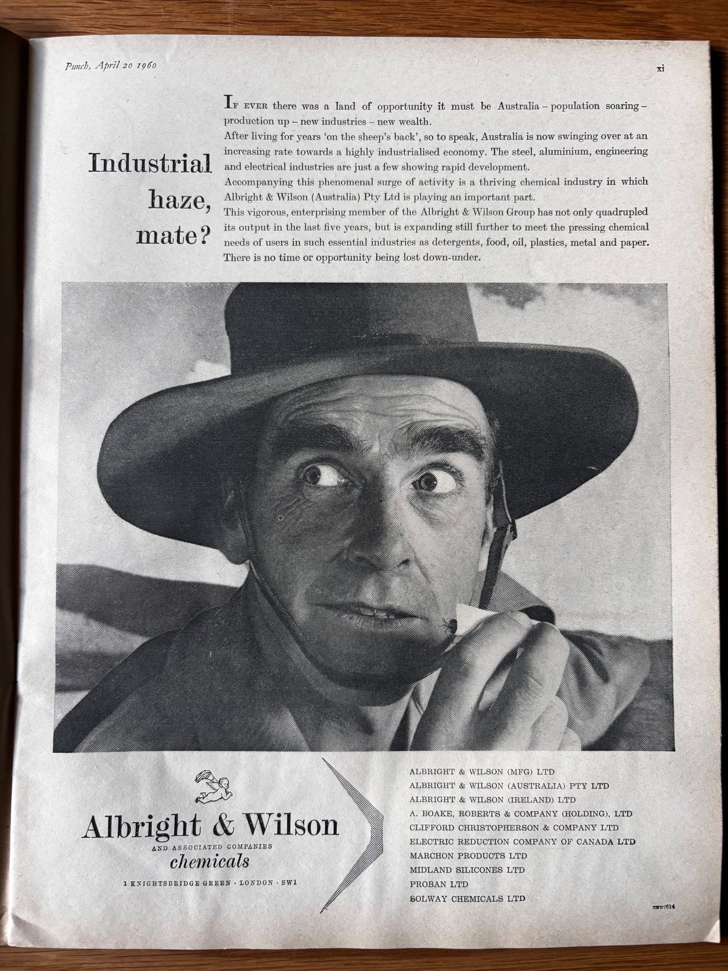 Leslie Wood PUNCH MAGAZINE April 20 1960 SHAKESPEARE RSC STRATFORD