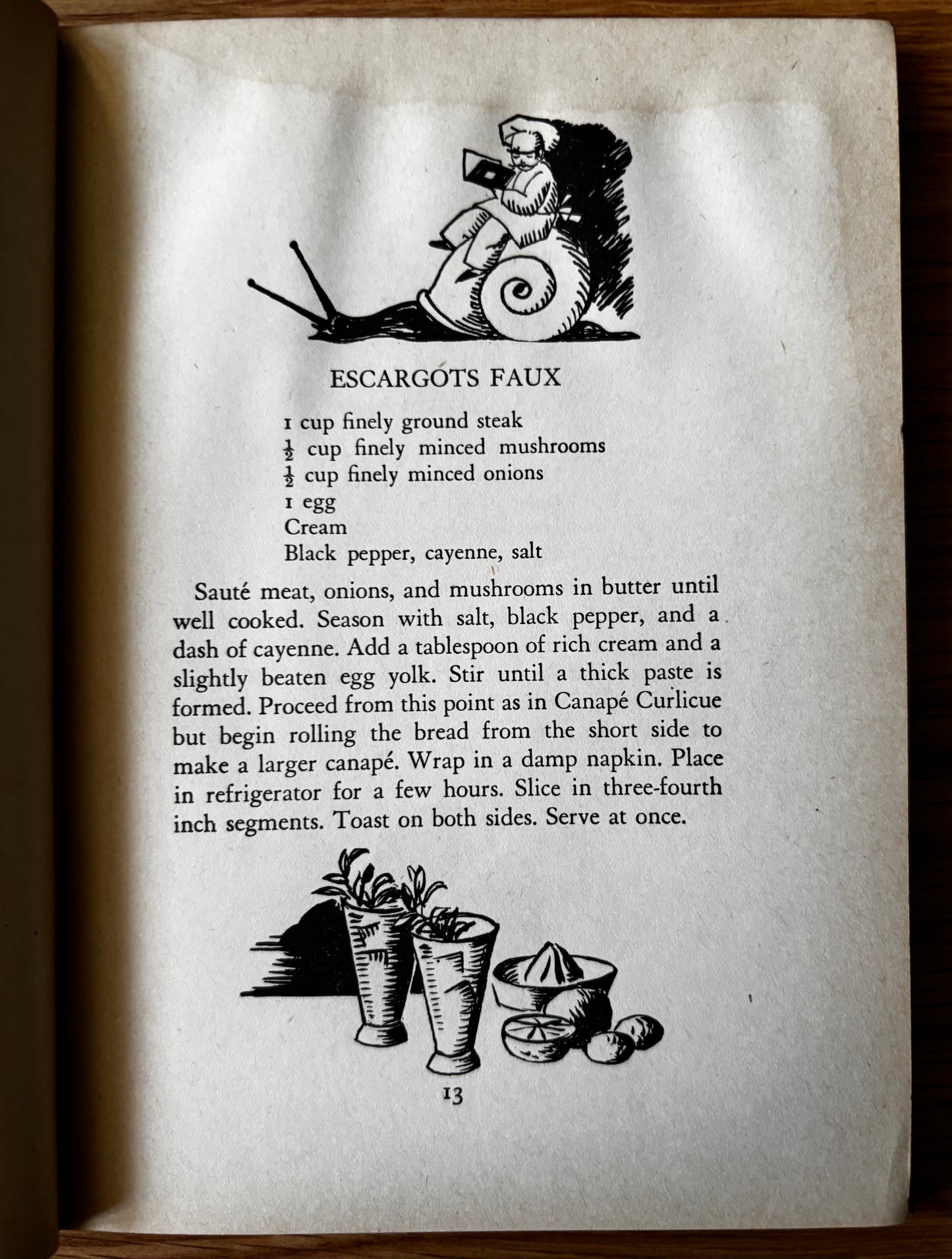 1930’s THE CANAPÉ BOOK Rachel Bell Maiden RECIPES ILLUSTRATED Cocktail Cookery