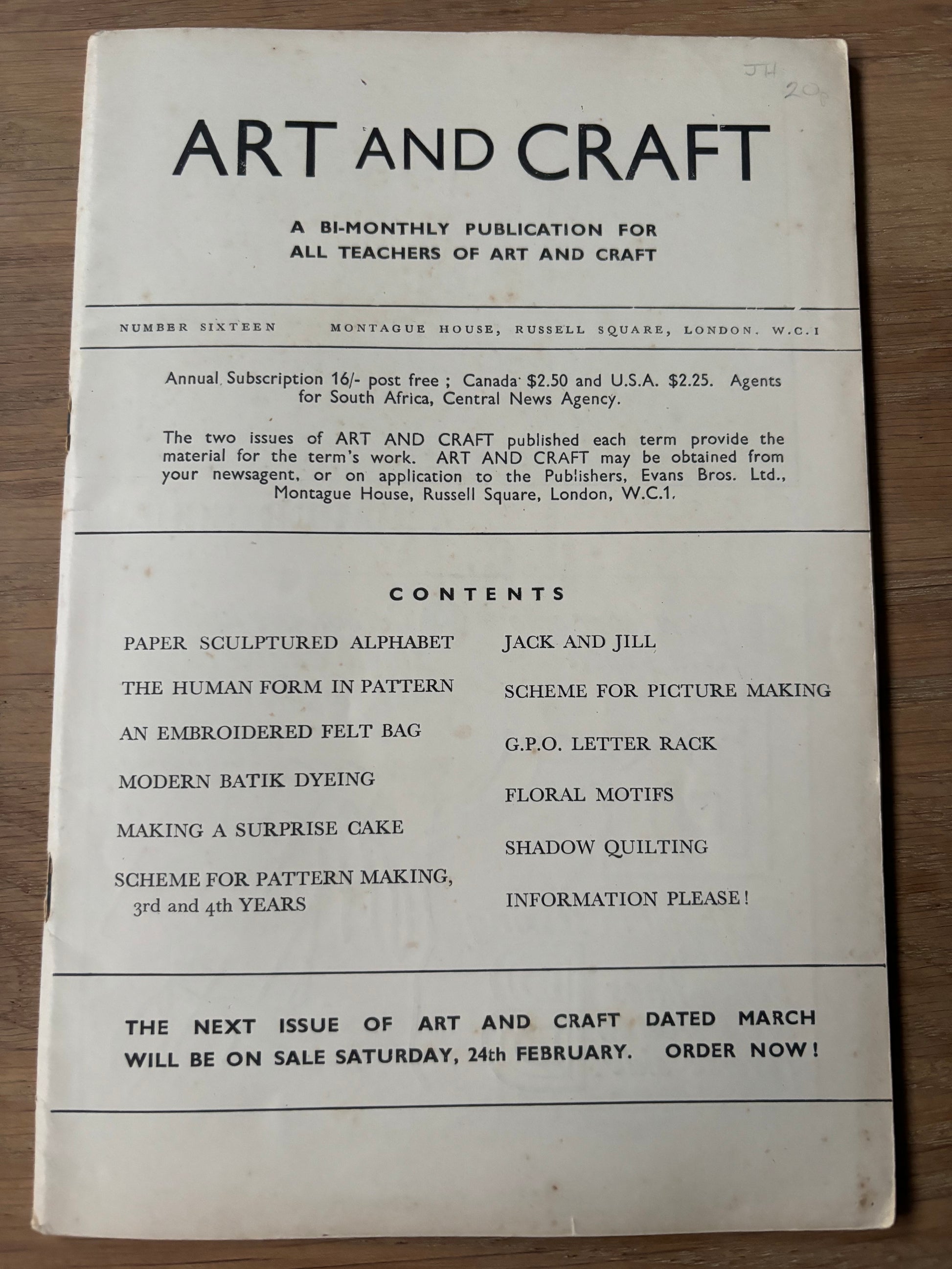 1951 ART AND CRAFT GPO Van MAGAZINE CHILD EDUCATION Floral Patterns - transpontinebooks