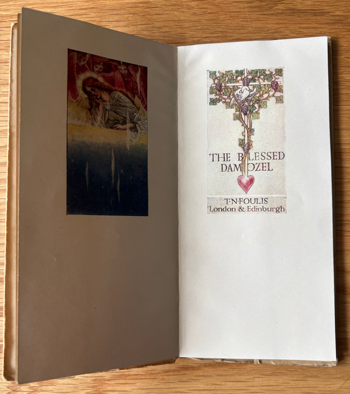 Jessie M King THE BLESSED DAMOZEL Foulis ROSSETTI POETRY Paul Woodroffe Poem