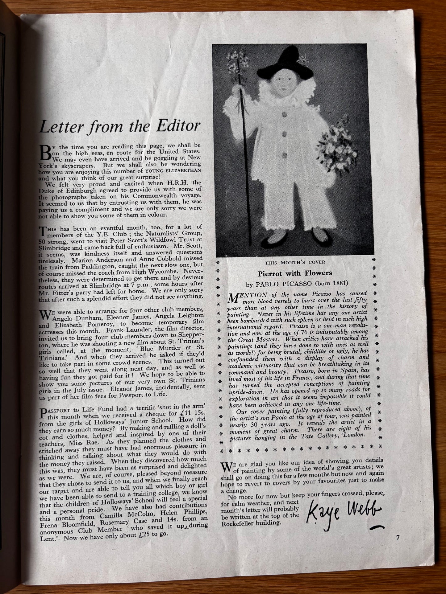 Ronald Searle YOUNG ELIZABETHAN Magazine June 1957 Picasso Molesworth