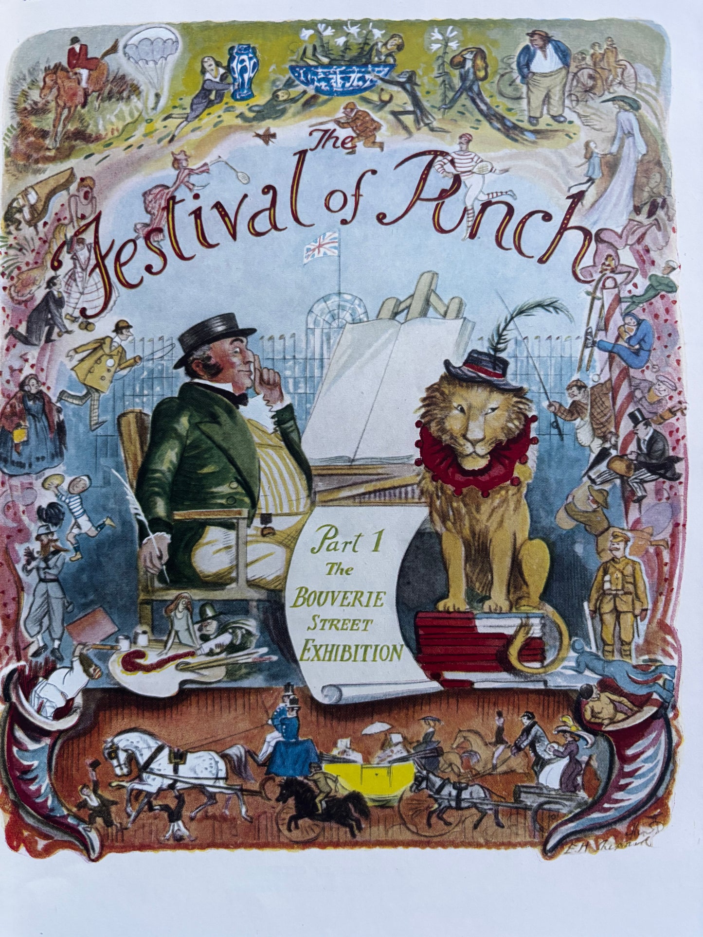 Fougasse PUNCH MAGAZINE Festival Of Britain April 1951 VINTAGE Adverts Ronald Searle
