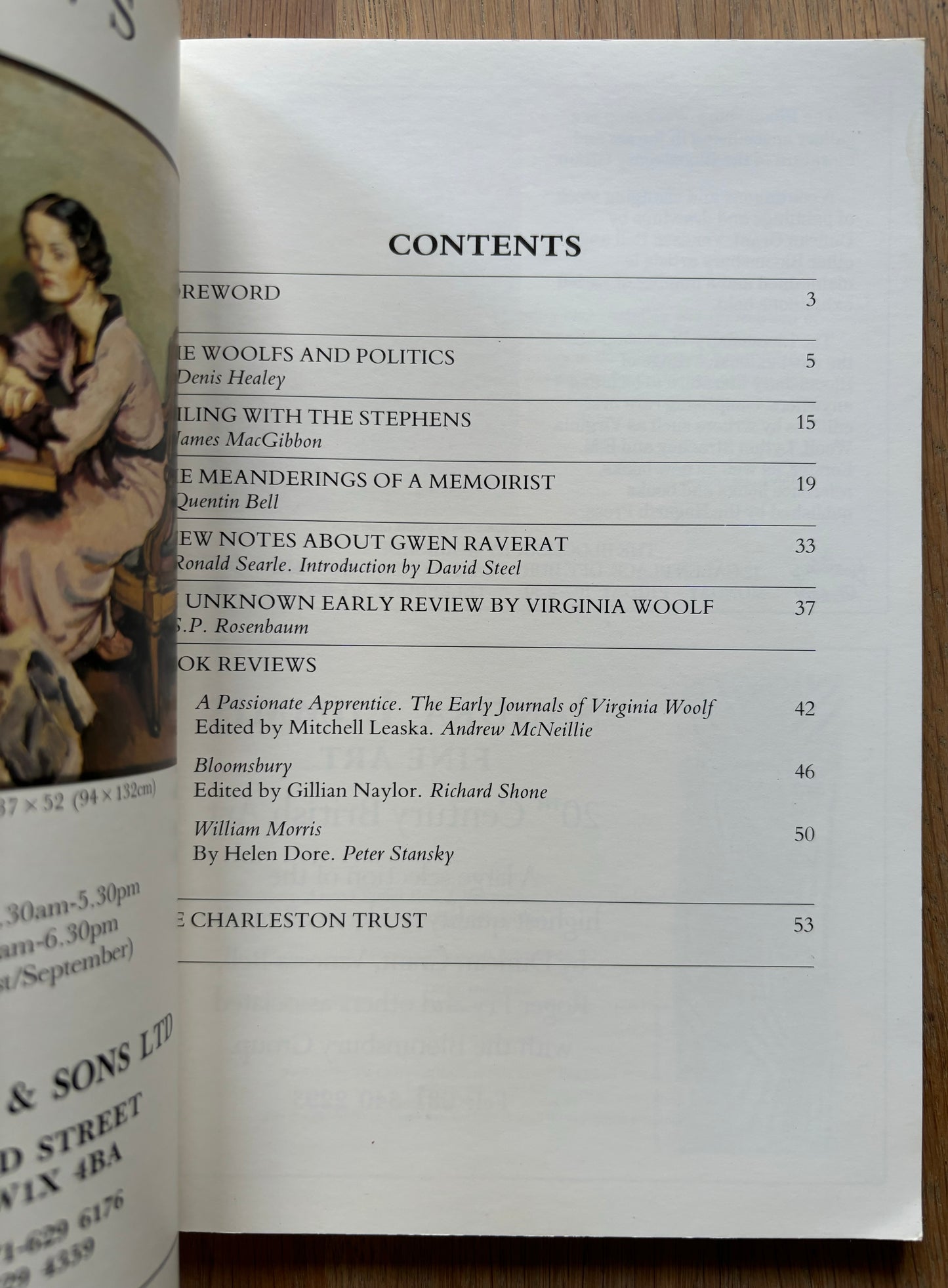 THE CHARLESTON MAGAZINE 1990 ART BLOOMSBURY GROUP Virginia Woolf Gwen Raverat (Copy) - transpontinebooks