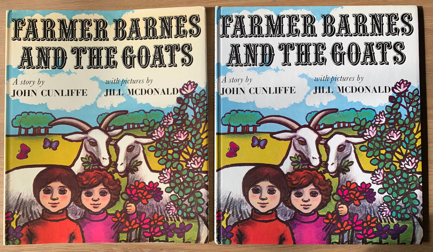 Jill McDonald FARMER BARNES AND THE GOATS 1976 DJ John Cunliffe Andre Deutsch - transpontinebooks