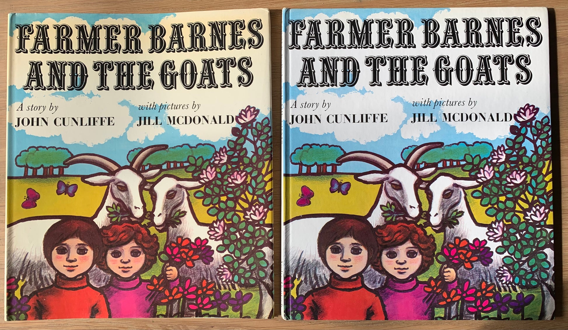 Jill McDonald FARMER BARNES AND THE GOATS 1976 DJ John Cunliffe Andre Deutsch - transpontinebooks