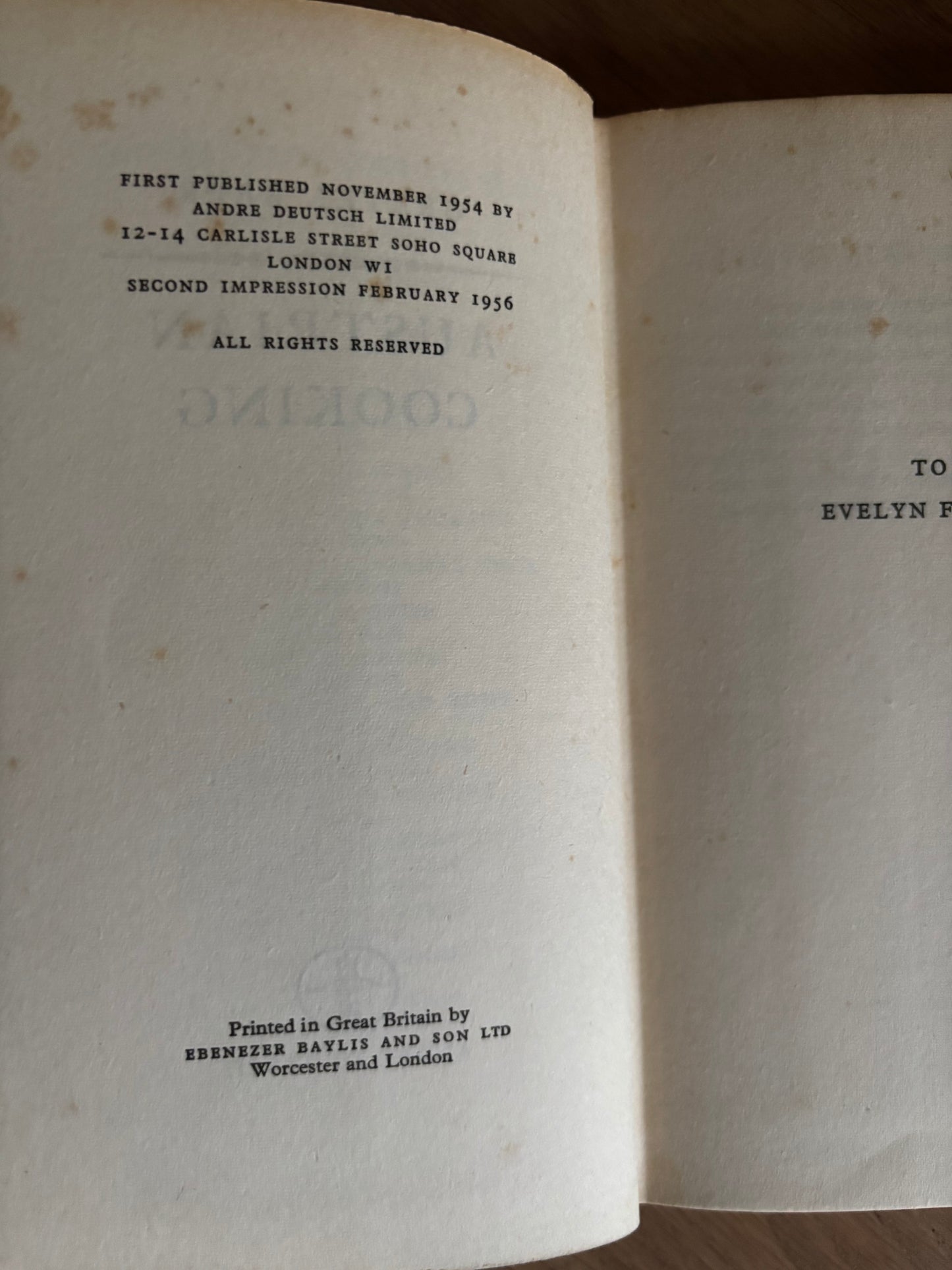 AUSTRIAN COOKING Gretel Beer 2nd Imp DJ 1956 Andre Deutsch COOKERY BOOK Sheila Dunn