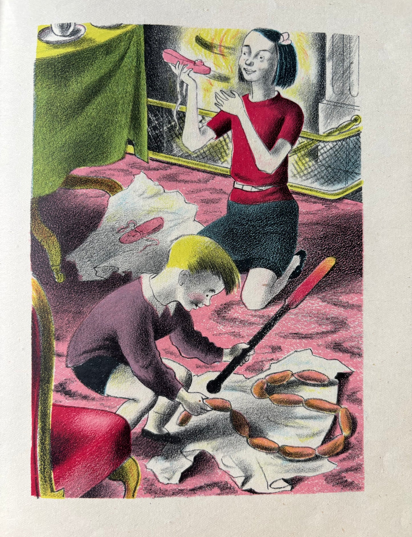 Clarke Hutton HARLEQUINADE 1943 1st Ed Chatto & Windus ILLUSTRATED Clowns Columbine