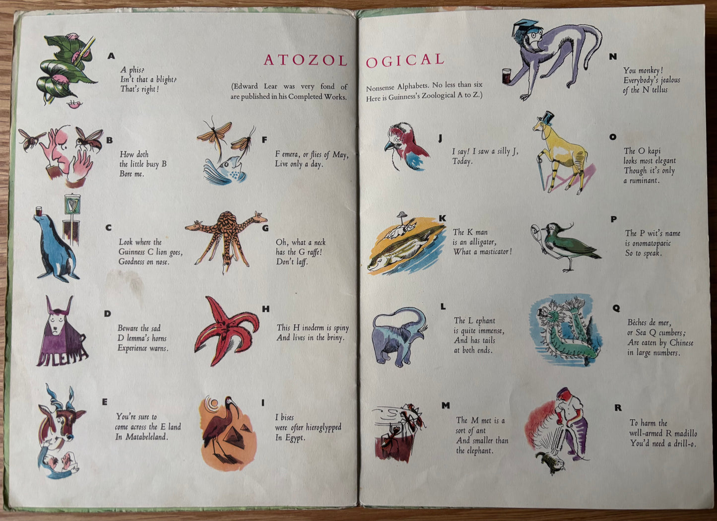 John Nash HAPPY NEW LEAR Guinness Booklet 1957 ILLUSTRATED Verses Edward