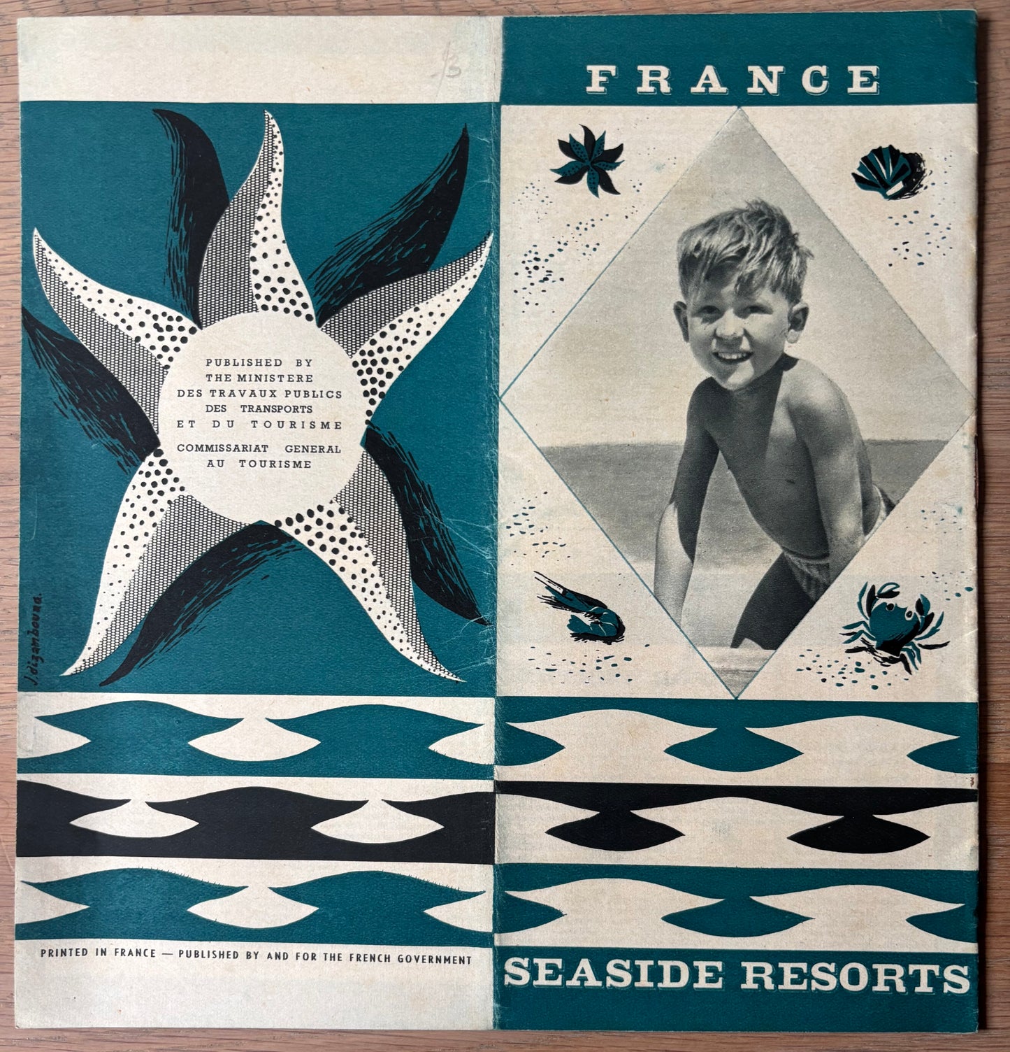 Vintage FRANCE SEASIDE RESORTS Tourist Booklet French Travel Office J Dizambourg