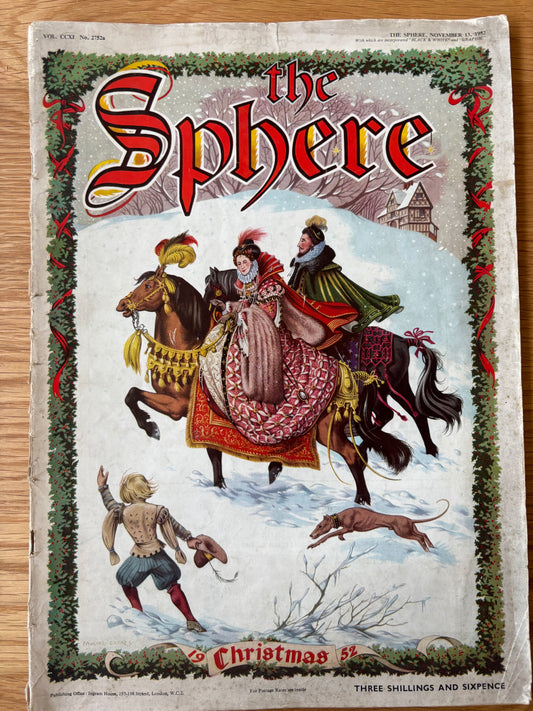 Pauline Baynes THE SPHERE CHRISTMAS MAGAZINE 1952 Illustrated Adverts