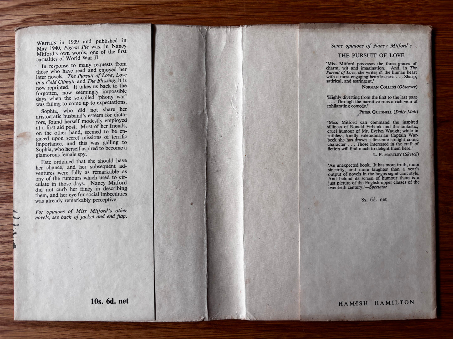 Nancy Mitford PIGEON PIE 1952 DJ 2nd Ed Roy Sanford Hamish Hamilton