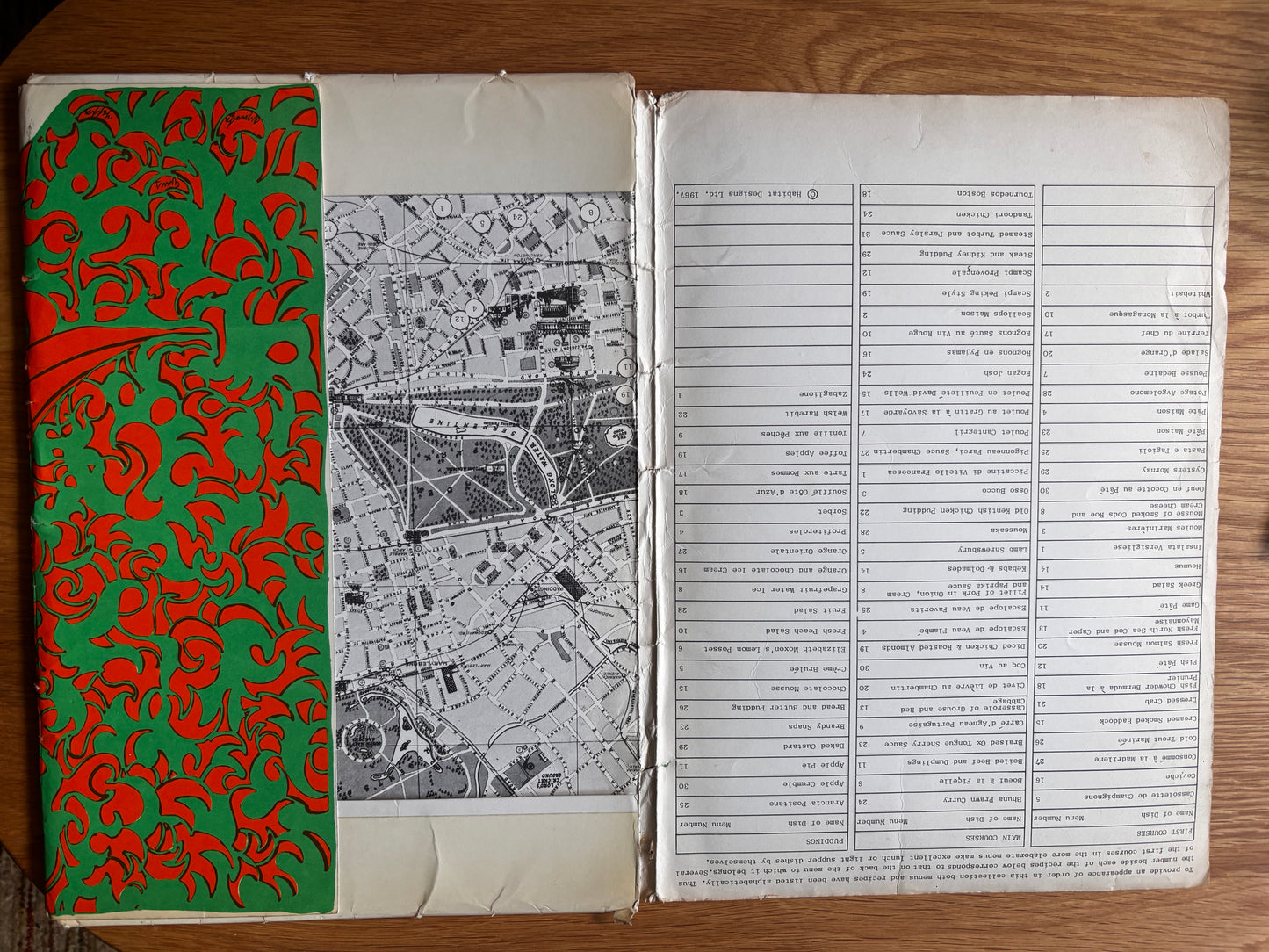 LONDON A LA CARTE 1st Habitat Facsimile Menus Conran Design 1970’s Charles Campbell