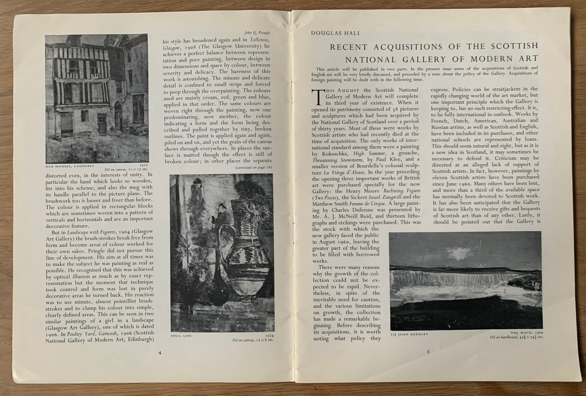 Anne Redpath SCOTTISH ART REVIEW 1963 John Quinton Pringle - transpontinebooks