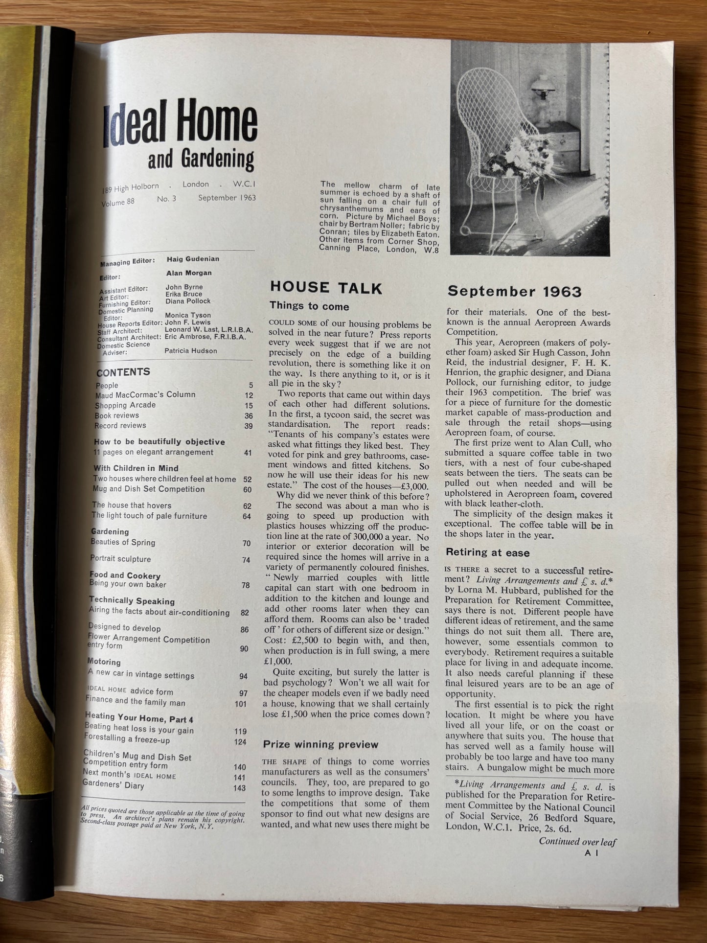 1960’s IDEAL HOME Magazine SEPTEMBER 1963 Illustrated Recipes Ads