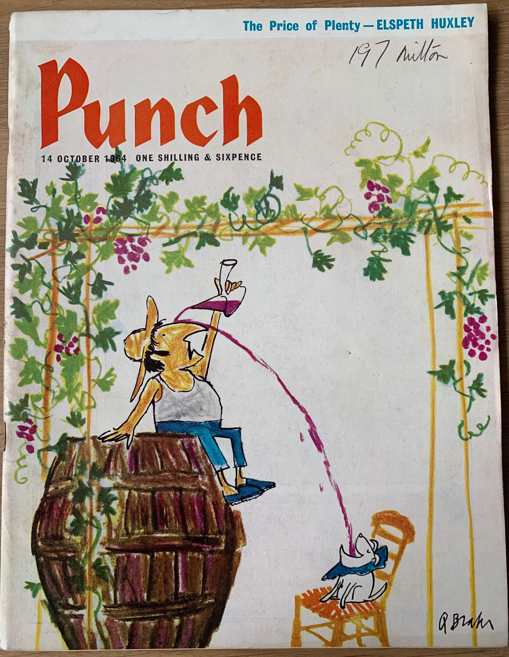 Blake Quentin PUNCH MAGAZINE October 14 1964 WINE GRAPE HARVEST David Gentleman - transpontinebooks