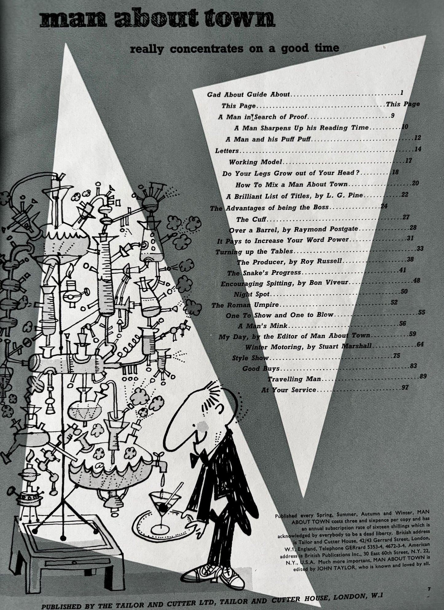 1950’s MAN ABOUT TOWN Magazine Winter 1957 Men’s Style Tailoring VINTAGE