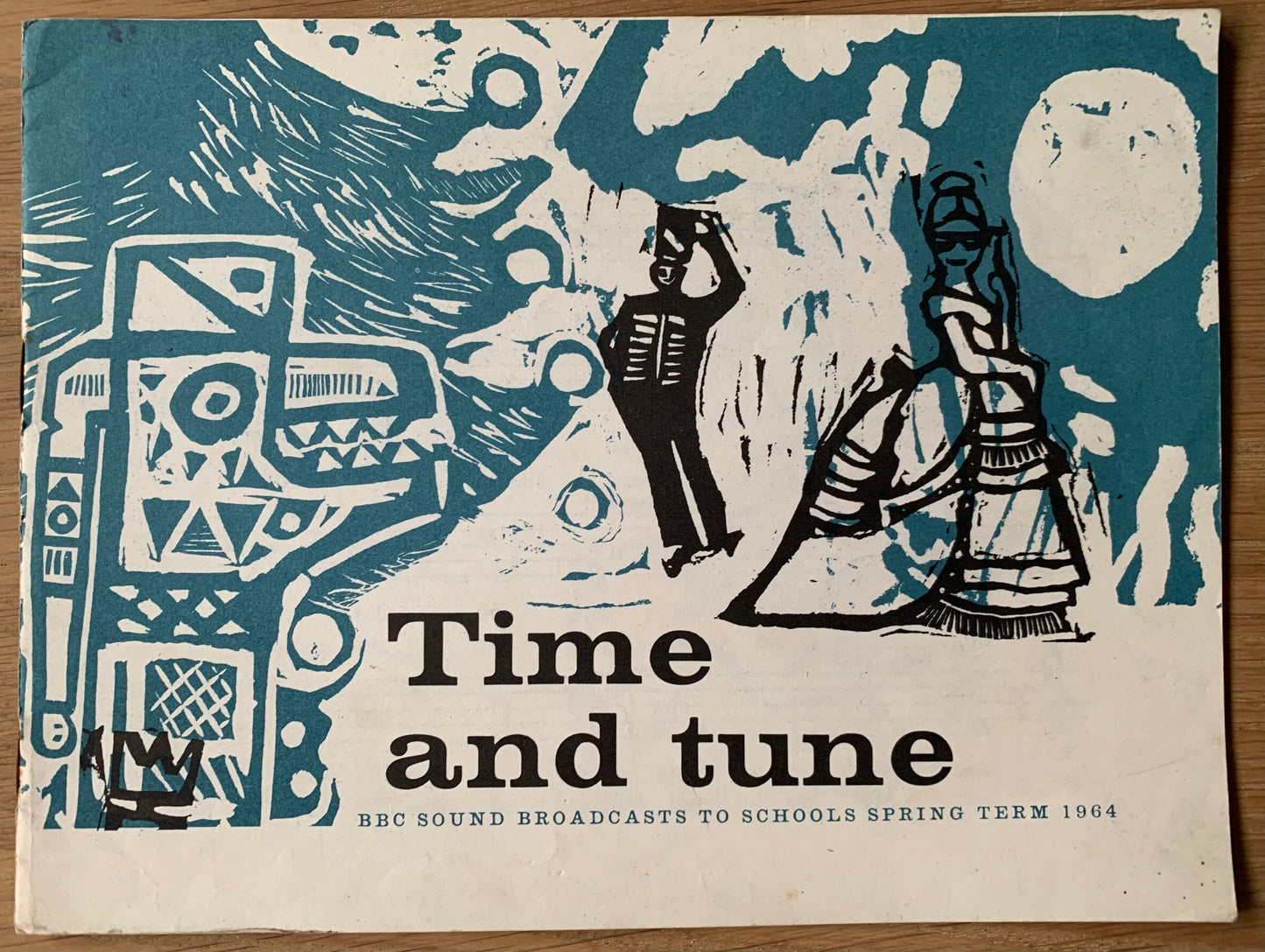 Gerald Woods TIME AND TUNE Summer 1964 Illus Art BBC Music Book SCHOOLS SONGBOOK - transpontinebooks