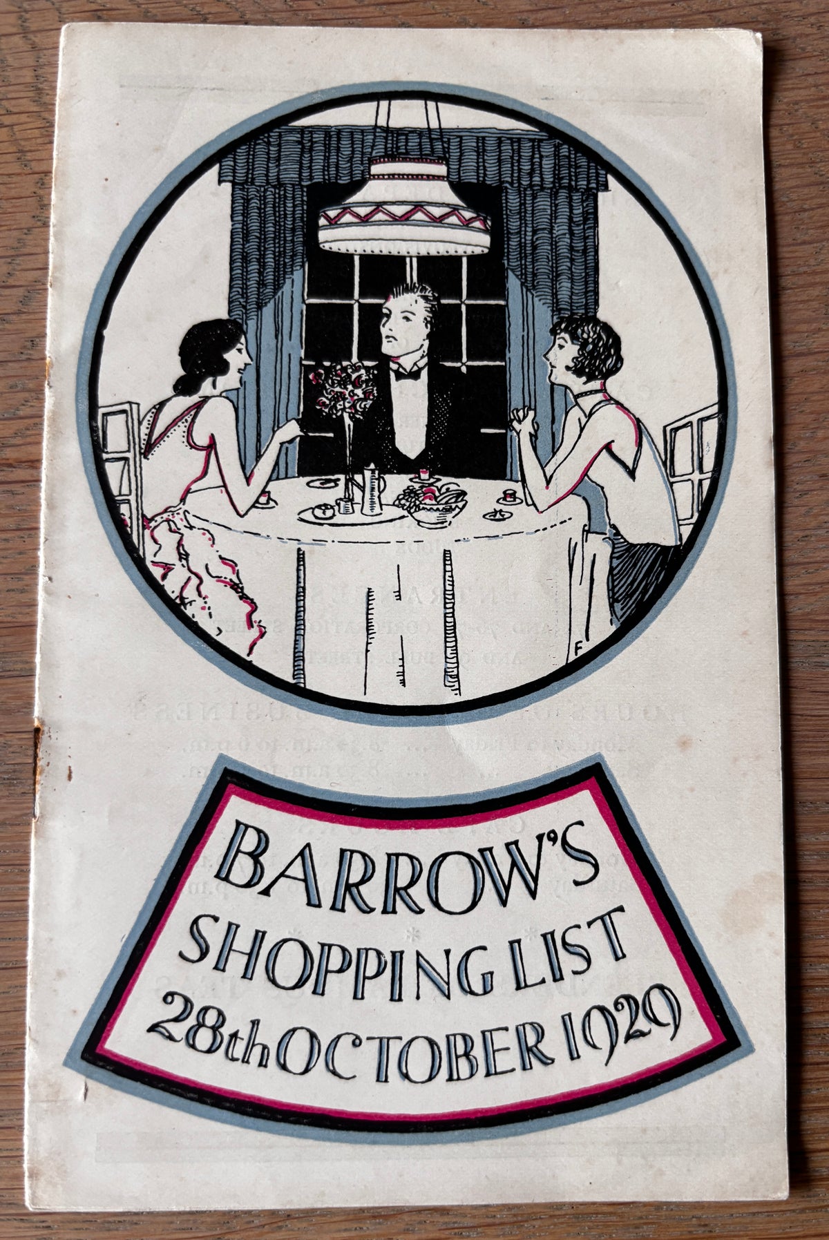 1920’s BARROW’S BIRMINGHAM Illustrated Seasonal Food Booklet SHOP October 1929