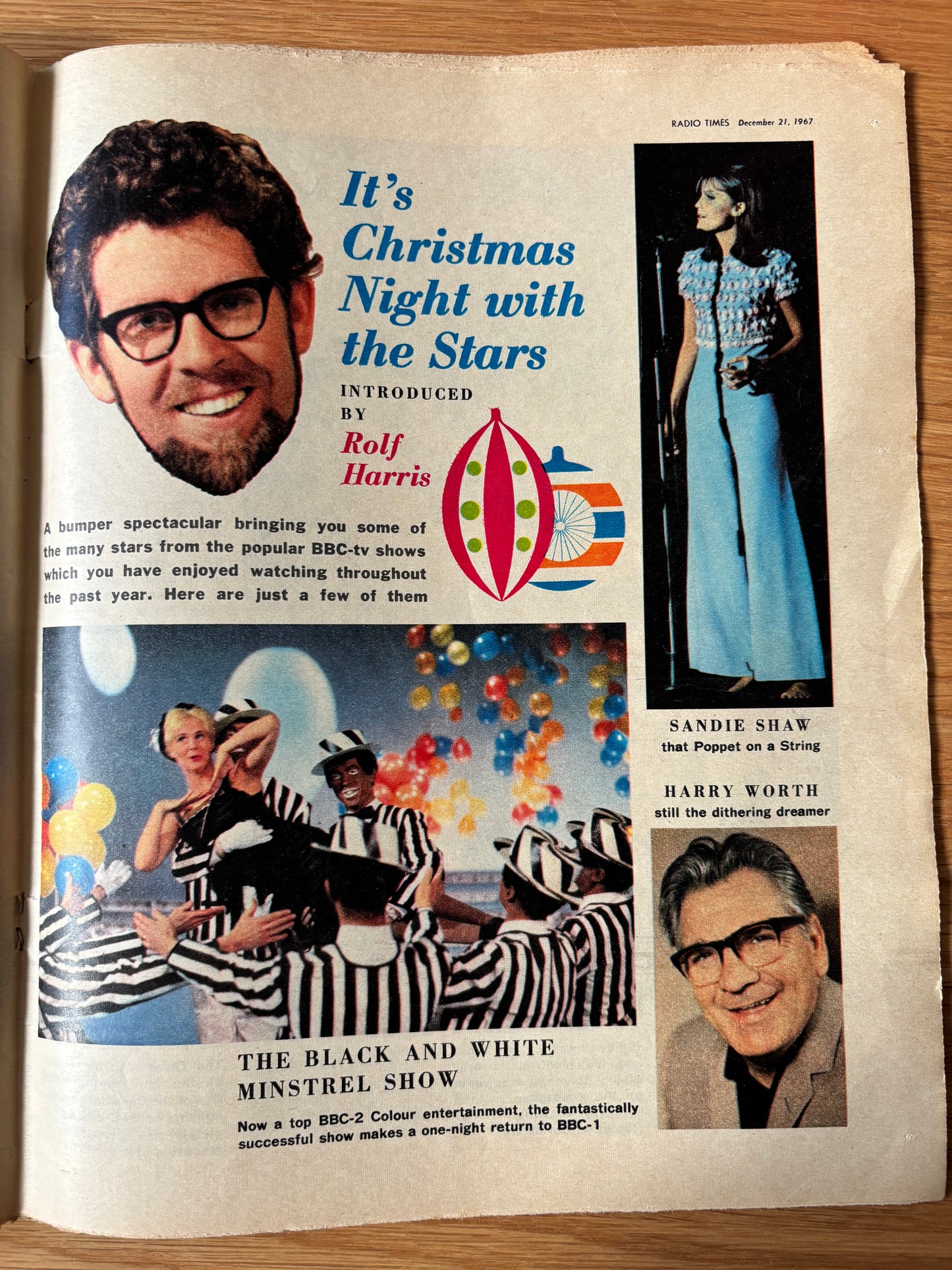 Barry Wilkinson CHRISTMAS RADIO TIMES BBC December 1967 Magazine
