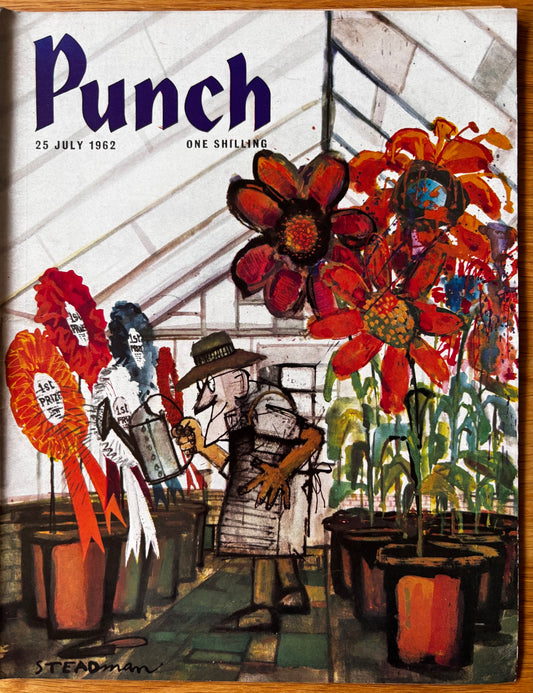 Ralph Steadman PUNCH MAGAZINE July 1962 60's ART ADVERTS CARTOONS Gardening