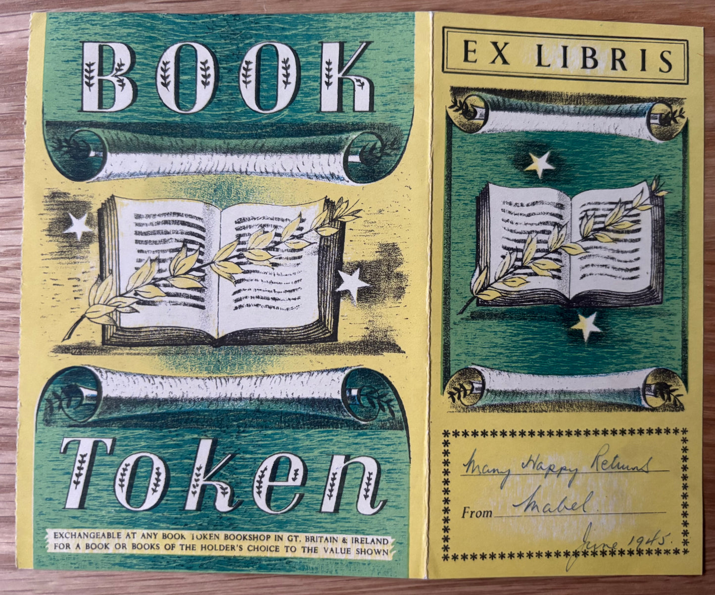 3 X Barnett Freedman VINTAGE BOOK TOKEN 1940's