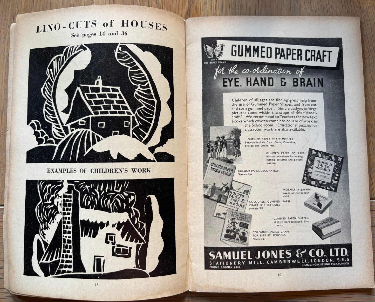 1952 ART AND CRAFT MAGAZINE January CHILD EDUCATION Cut Paper Patterns