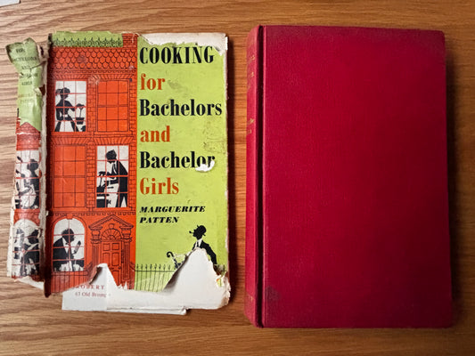 Marguerite Patten COOKING FOR BACHELORS & BACHELOR GIRLS 1958 1st DJ Cookbook Recipes Robert Hale