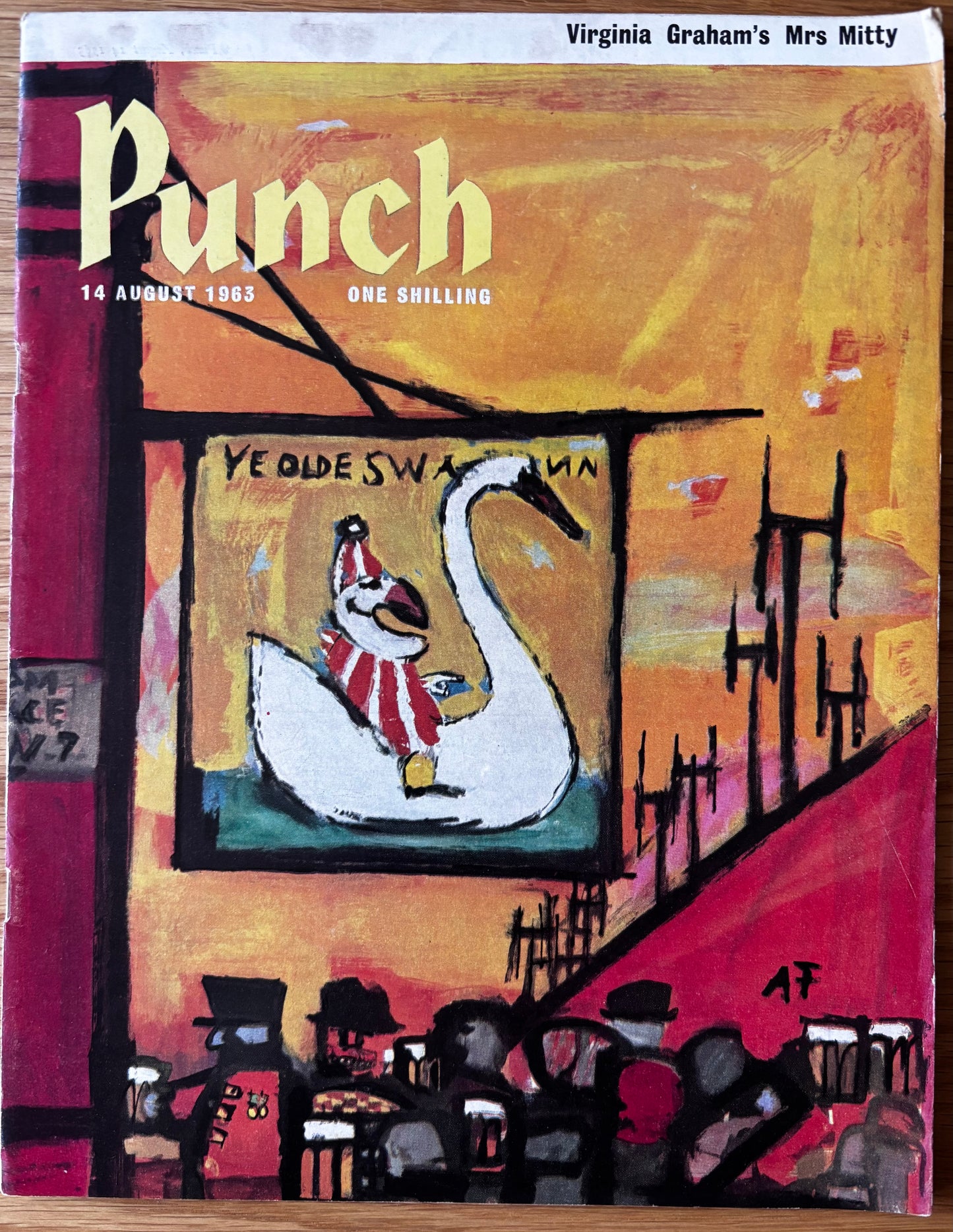 Andre Francois PUNCH MAGAZINE August 14 1963 PUB CHELSEA PENSIONER Summer