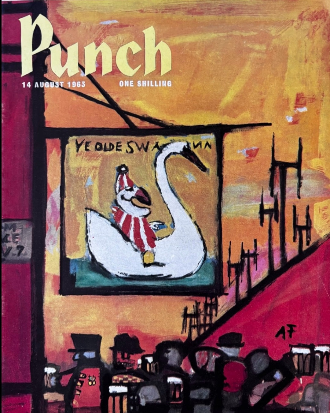 Andre Francois PUNCH MAGAZINE August 14 1963 PUB CHELSEA PENSIONER Summer