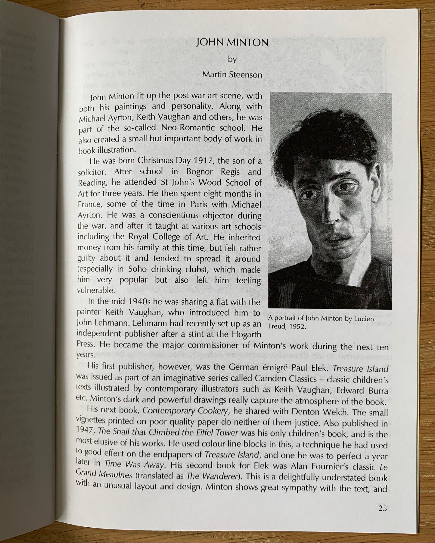 John Minton Bibliography IMAGINATIVE BOOK ILLUSTRATION SOCIETY Spring 2008 NEWSLETTER - transpontinebooks