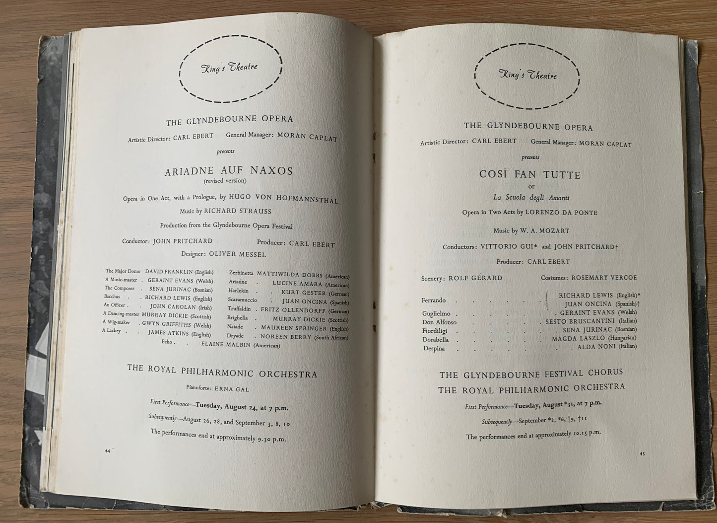 Hans Tisdall EDINBURGH INTERNATIONAL FESTIVAL 1954 Programme MOIRA SHEARA MARGOT FONTEYN - transpontinebooks