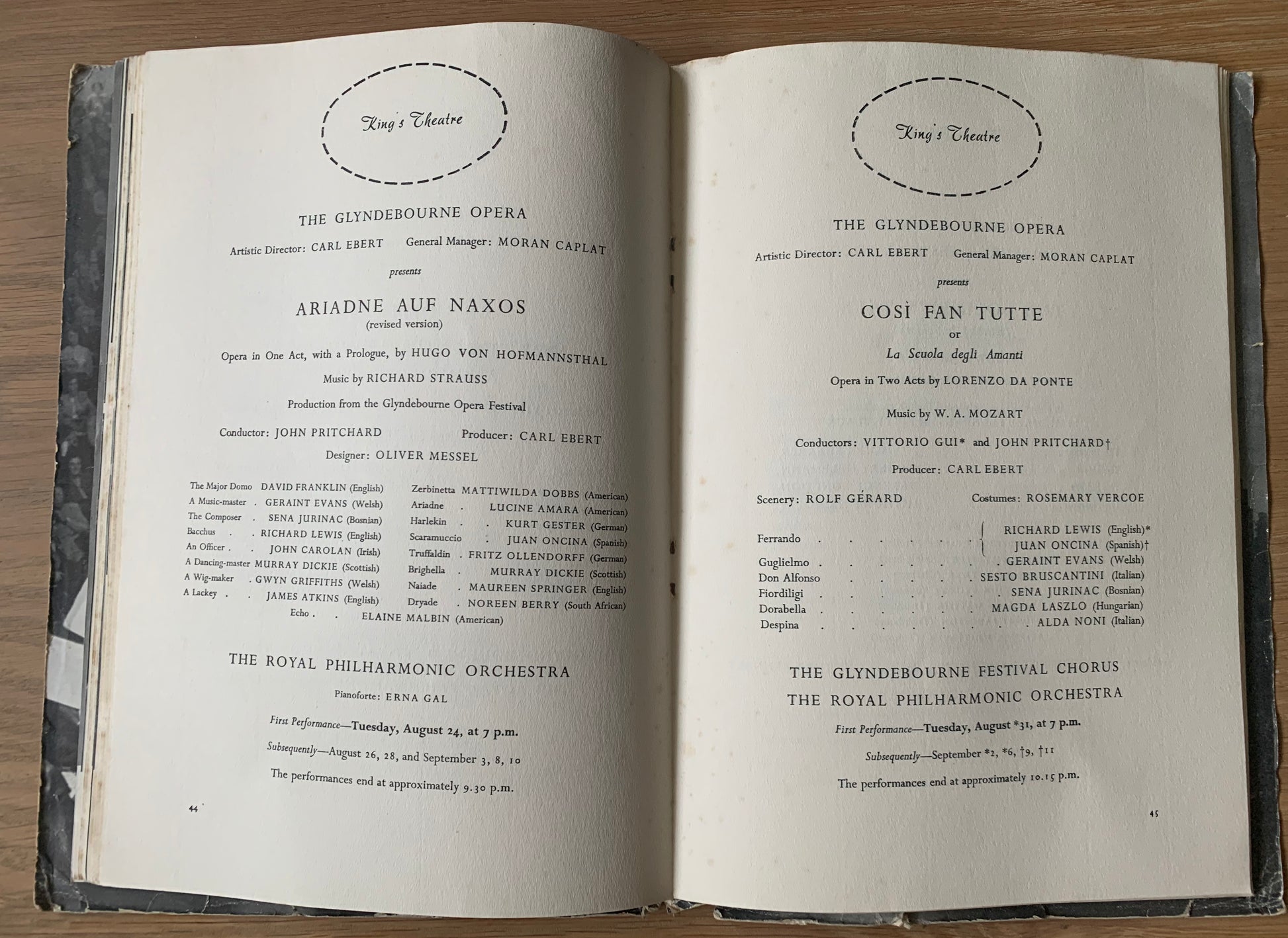 Hans Tisdall EDINBURGH INTERNATIONAL FESTIVAL 1954 Programme MOIRA SHEARA MARGOT FONTEYN - transpontinebooks