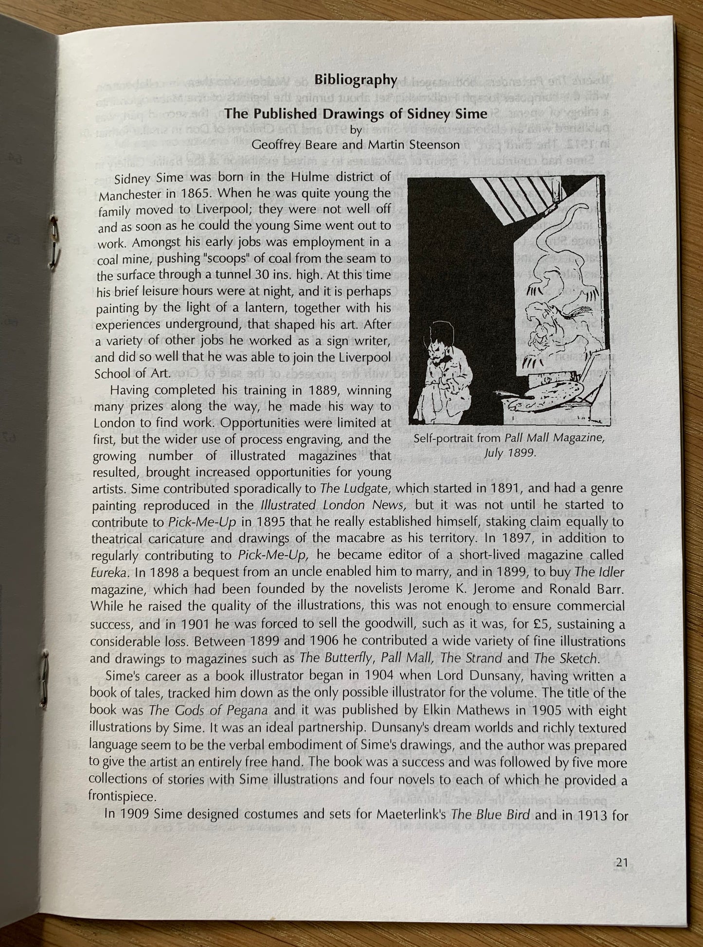 Sidney Sime Bibliography IMAGINATIVE BOOK ILLUSTRATION SOCIETY Winter 1998 NEWSLETTER - transpontinebooks