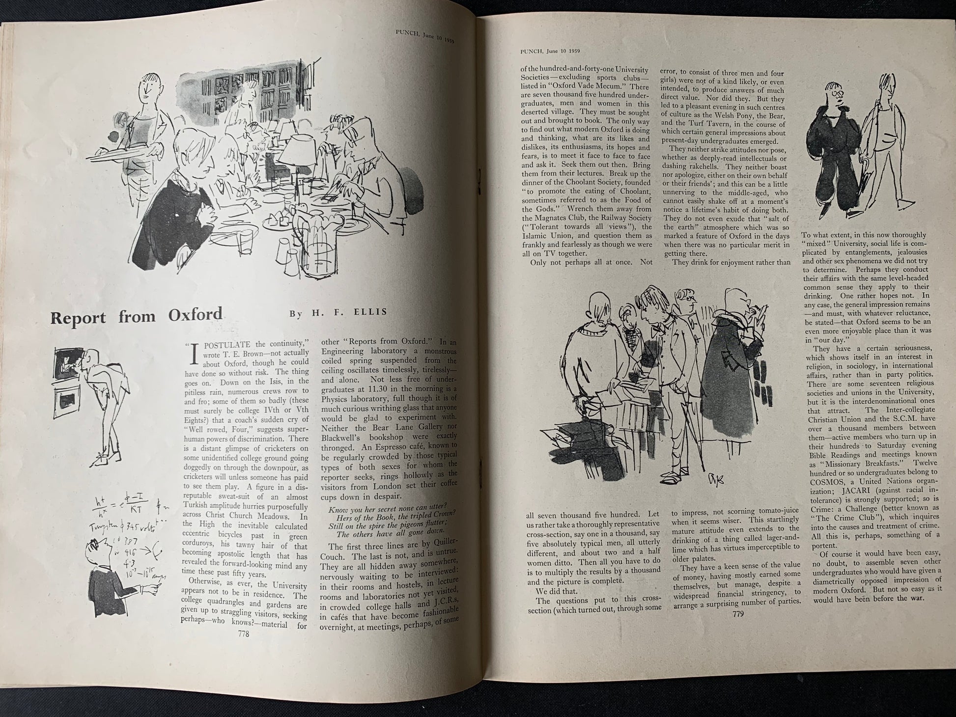 Francois Andre PUNCH MAGAZINE June 10 1959 Quentin Blake Ronald Searle - transpontinebooks