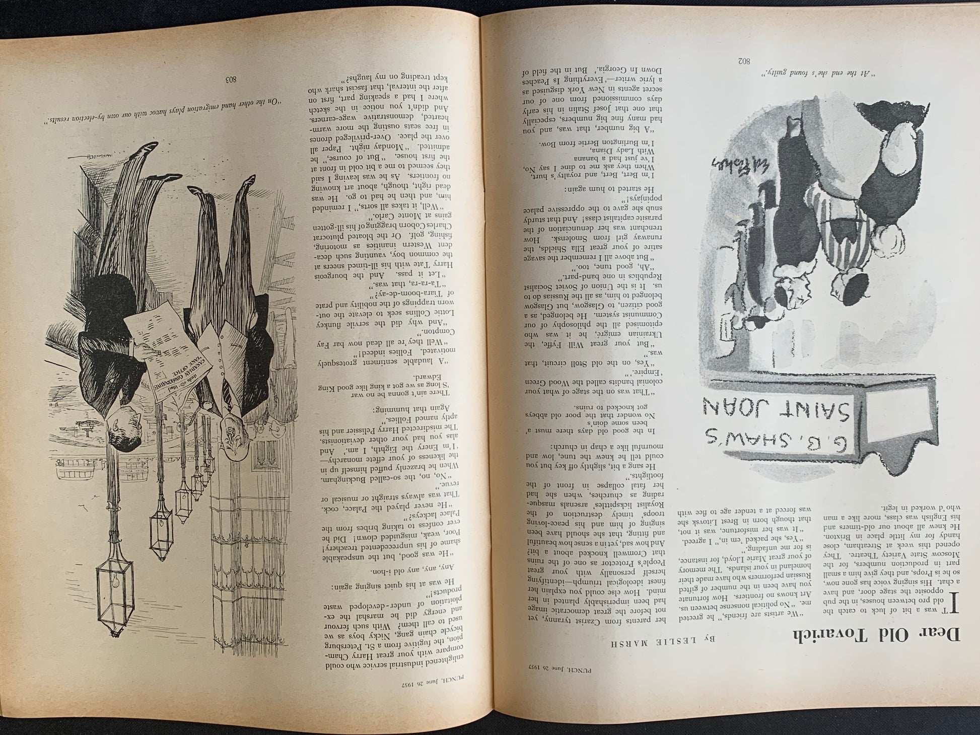 Bartlett Maurice Stevenson PUNCH MAGAZINE June 26 1957 WIMBLEDON TENNIS - transpontinebooks