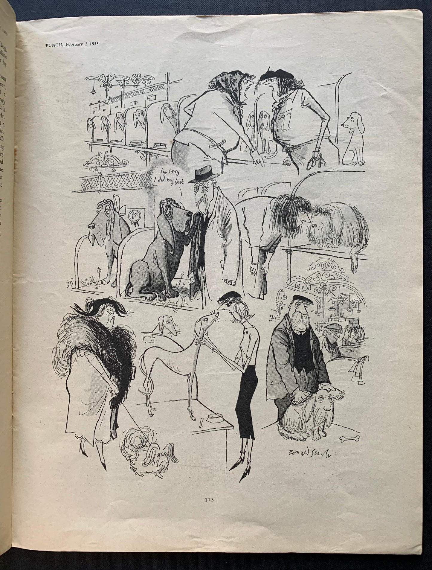 Sherriffs Robert PUNCH MAGAZINE 1955 DOGS CRUFTS Ardizzone Ronald Searle - transpontinebooks