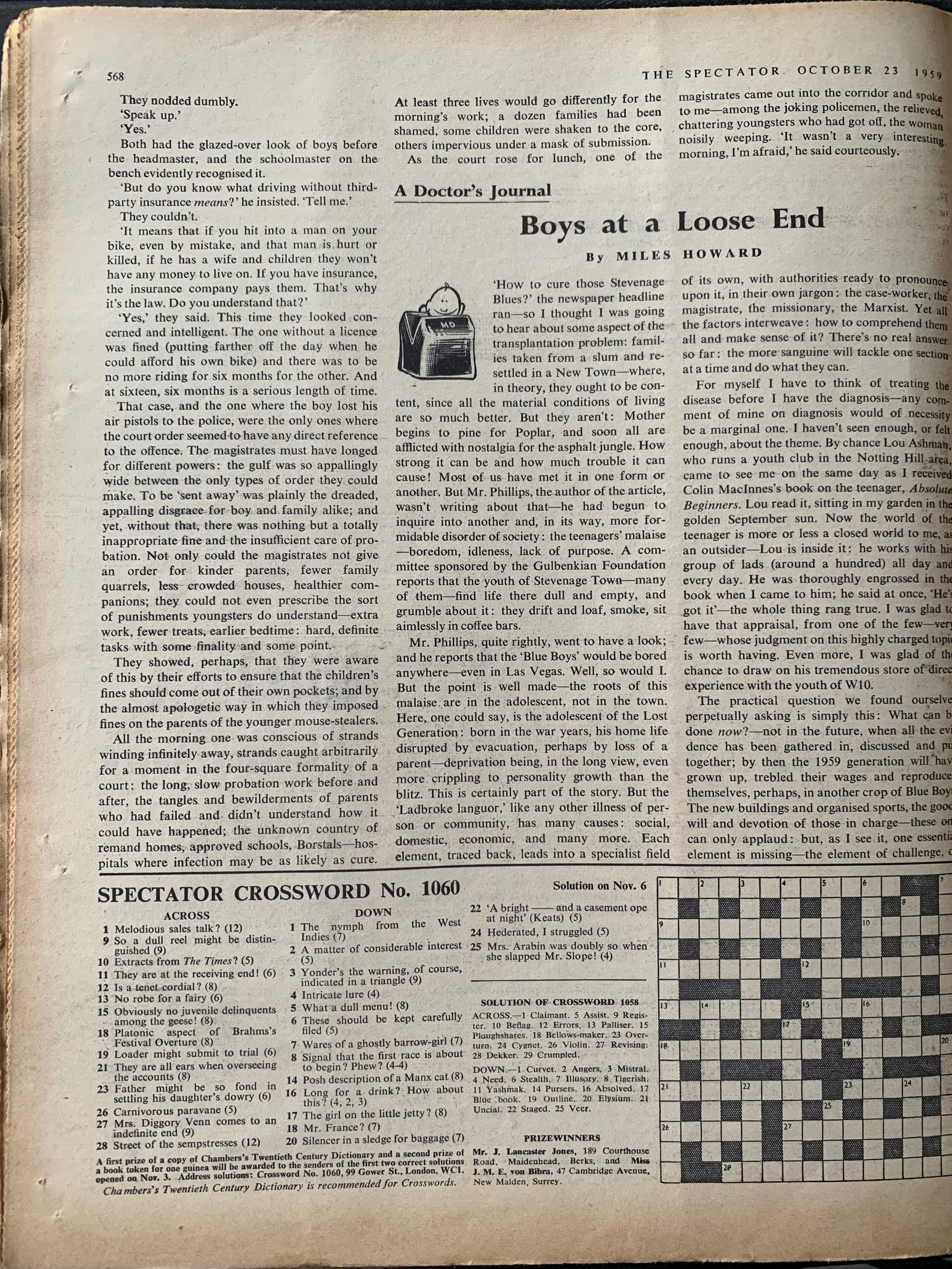 Blake Quentin THE SPECTATOR October 1959 Flower Stall Katharine Whitehorn - transpontinebooks