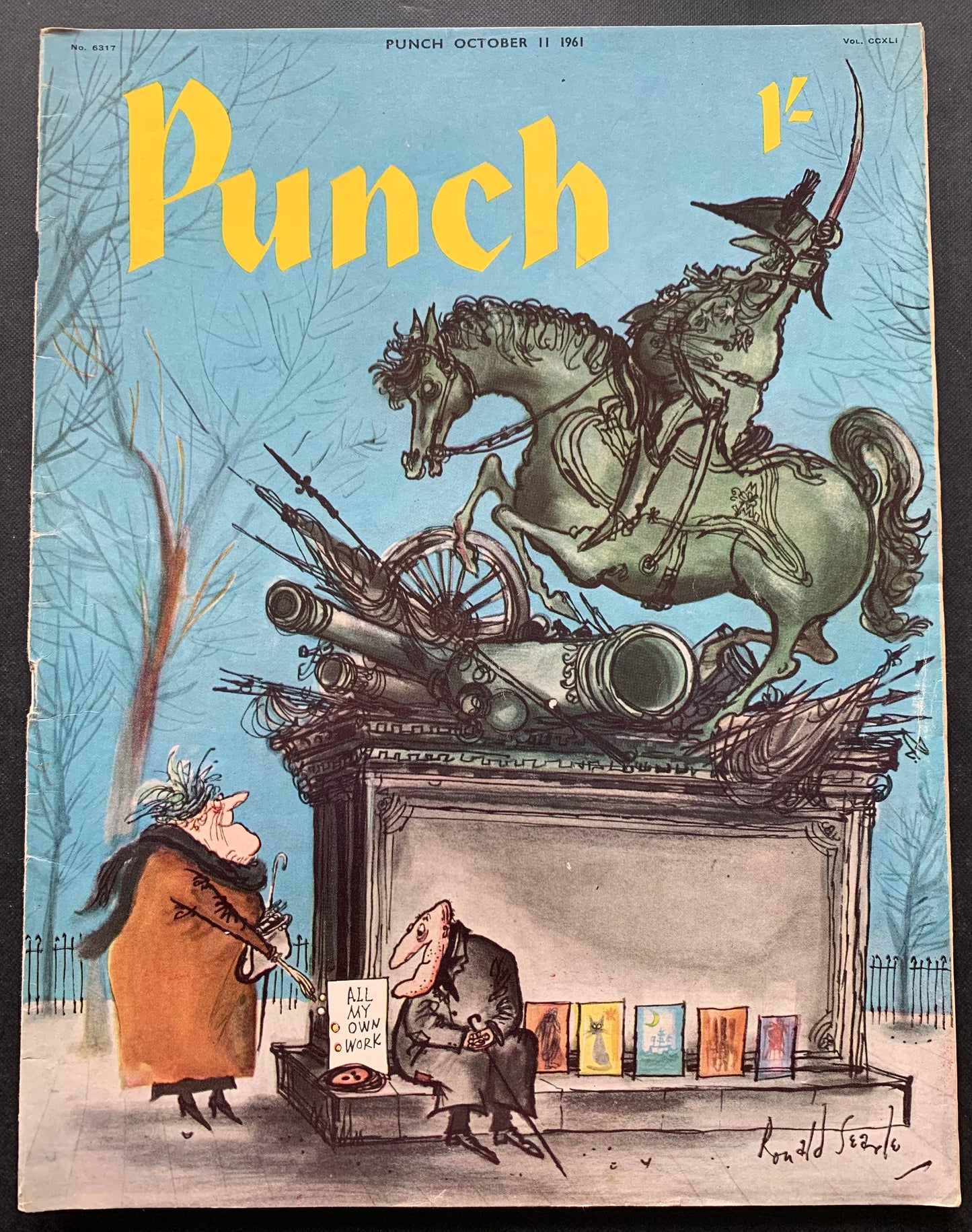 Searle Ronald PUNCH MAGAZINE October 11 1961 Guinness Advert - transpontinebooks