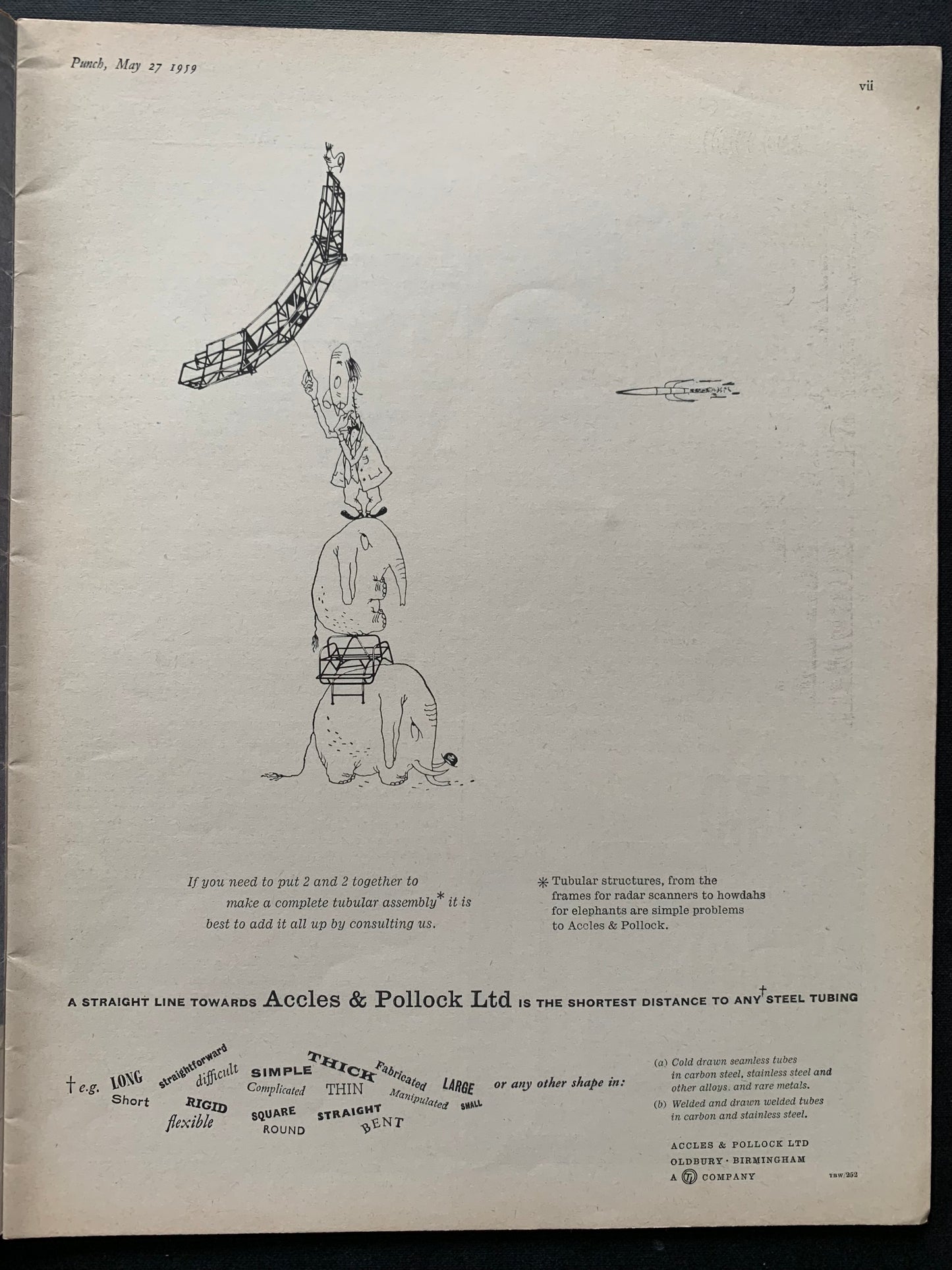 Ffolkes Michael PUNCH MAGAZINE 1959 Quentin Blake Cambridge ADVERTS CARTOONS - transpontinebooks