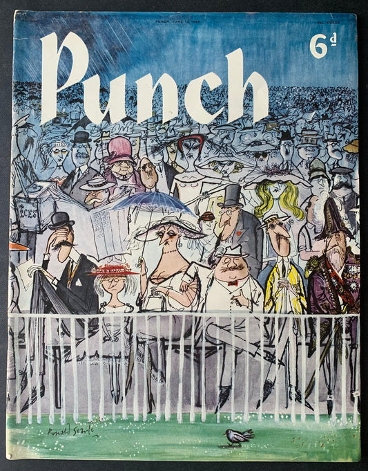 Searle Ronald PUNCH MAGAZINE June 13 1956 ROYAL ASCOT RACING - transpontinebooks