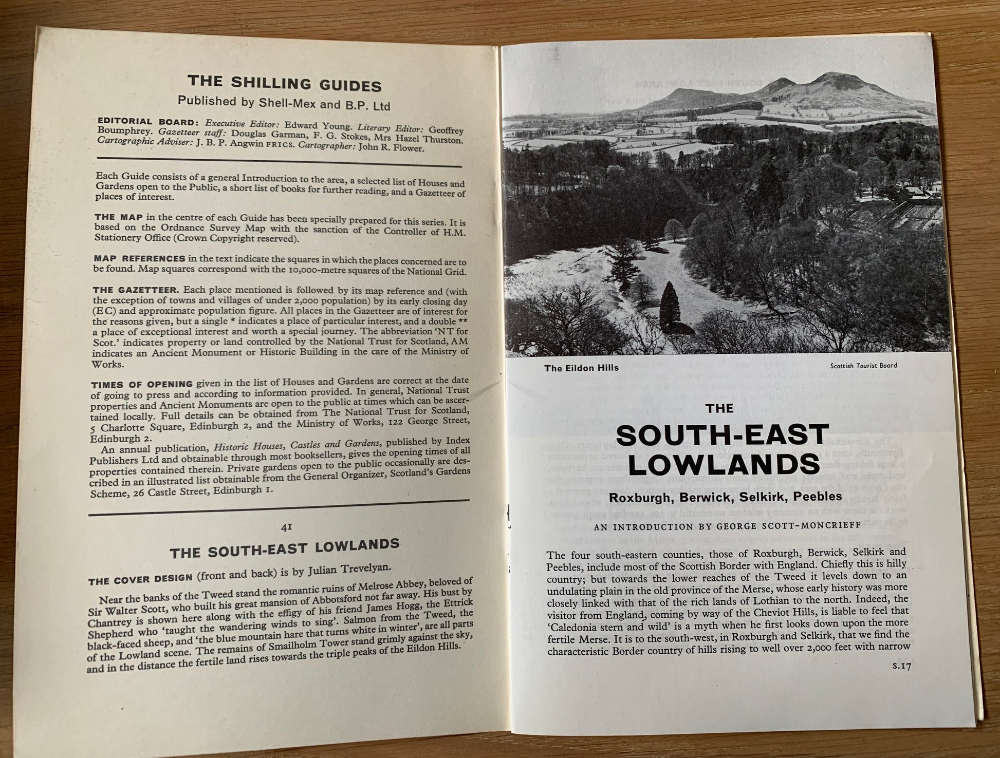 Julian Trevelyan SOUTH EAST LOWLANDS SCOTLAND SHILLING GUIDE 1963 - transpontinebooks