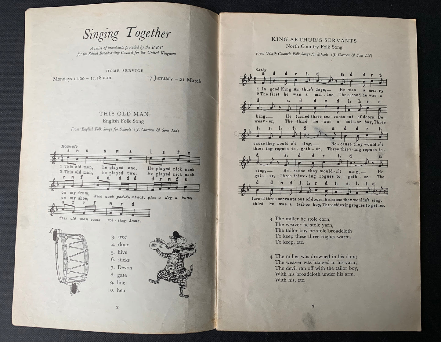 Standring Heather BBC BROADCASTS TO SCHOOLS Spring 1955 Singing Together - transpontinebooks