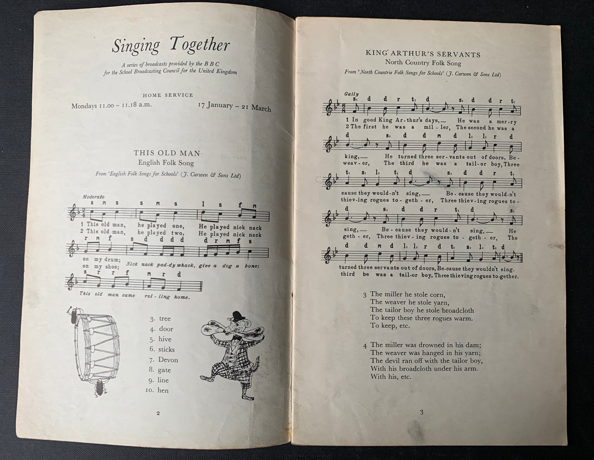 Standring Heather BBC BROADCASTS TO SCHOOLS Spring 1955 Singing Together - transpontinebooks