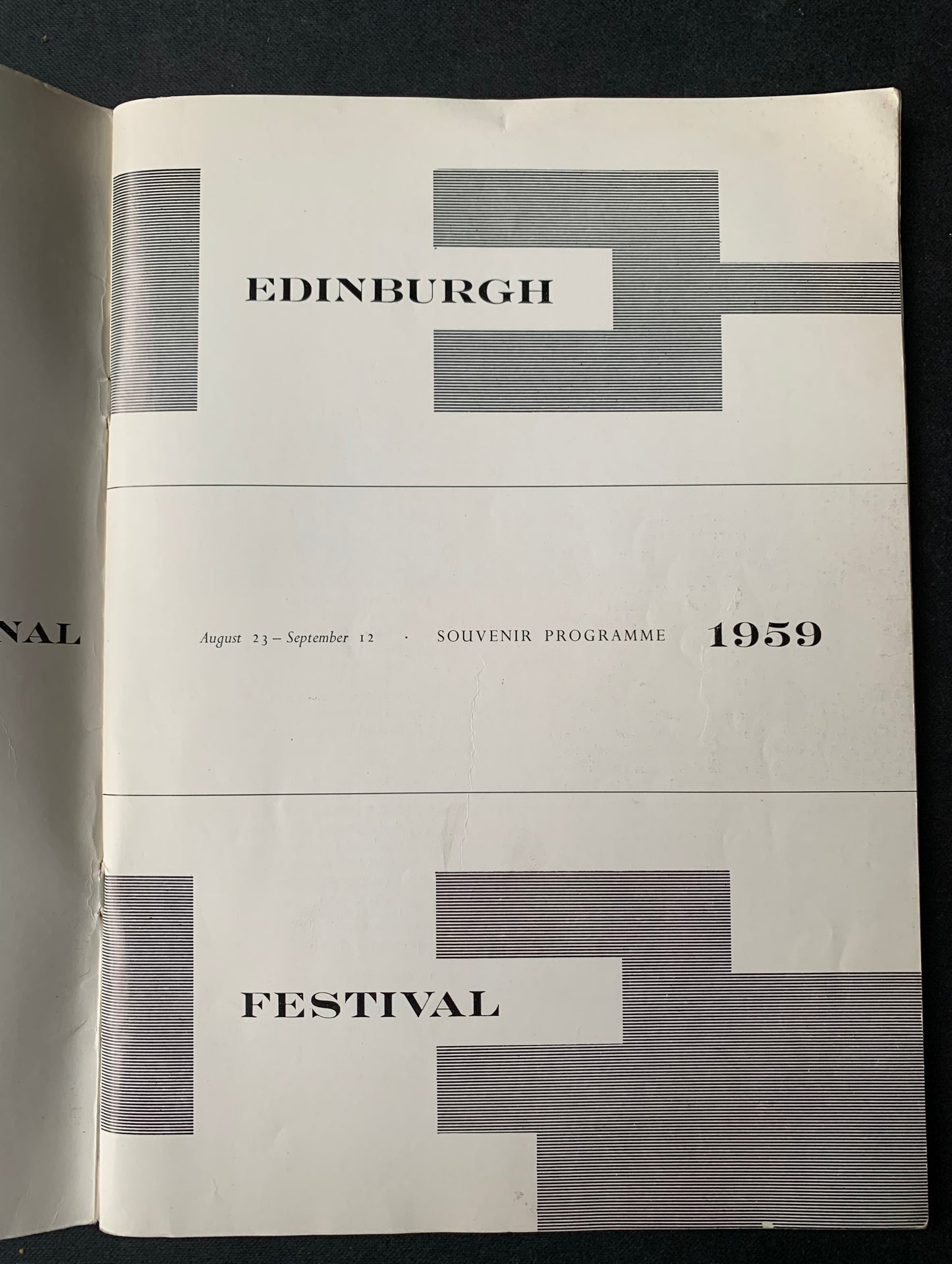 EDINBURGH FESTIVAL INTERNATIONAL 1959 Programme Robin Phillipson JOHN BETJEMAN William Walton - transpontinebooks