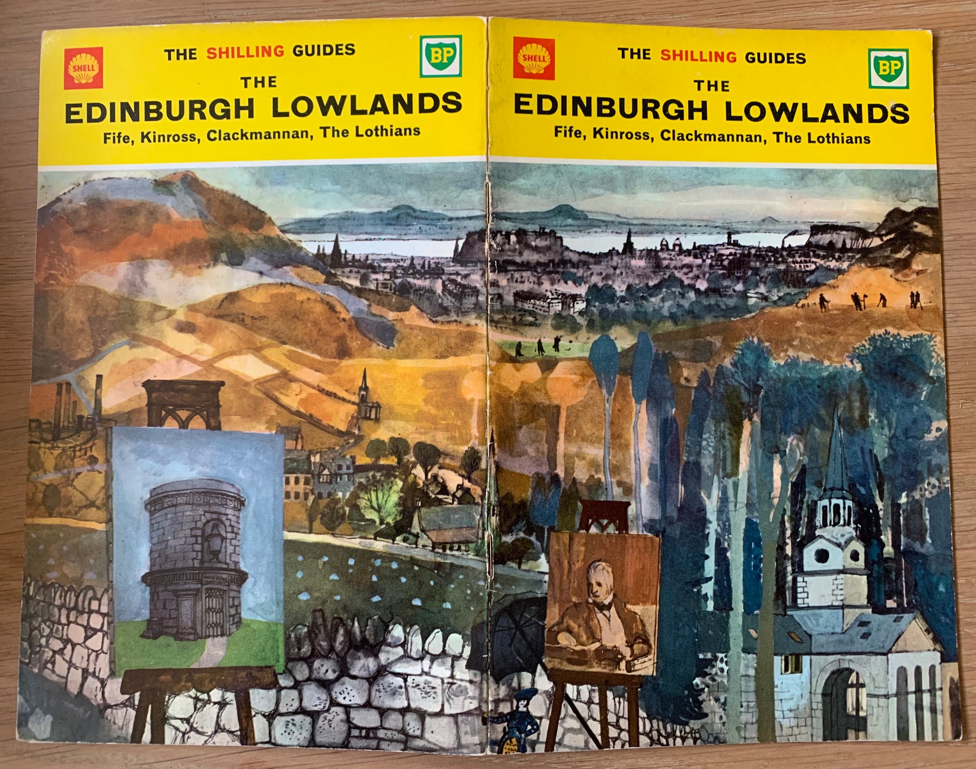 Leonard Rosoman EDINBURGH LOWLANDS SCOTLAND SHILLING GUIDE 1963 - transpontinebooks