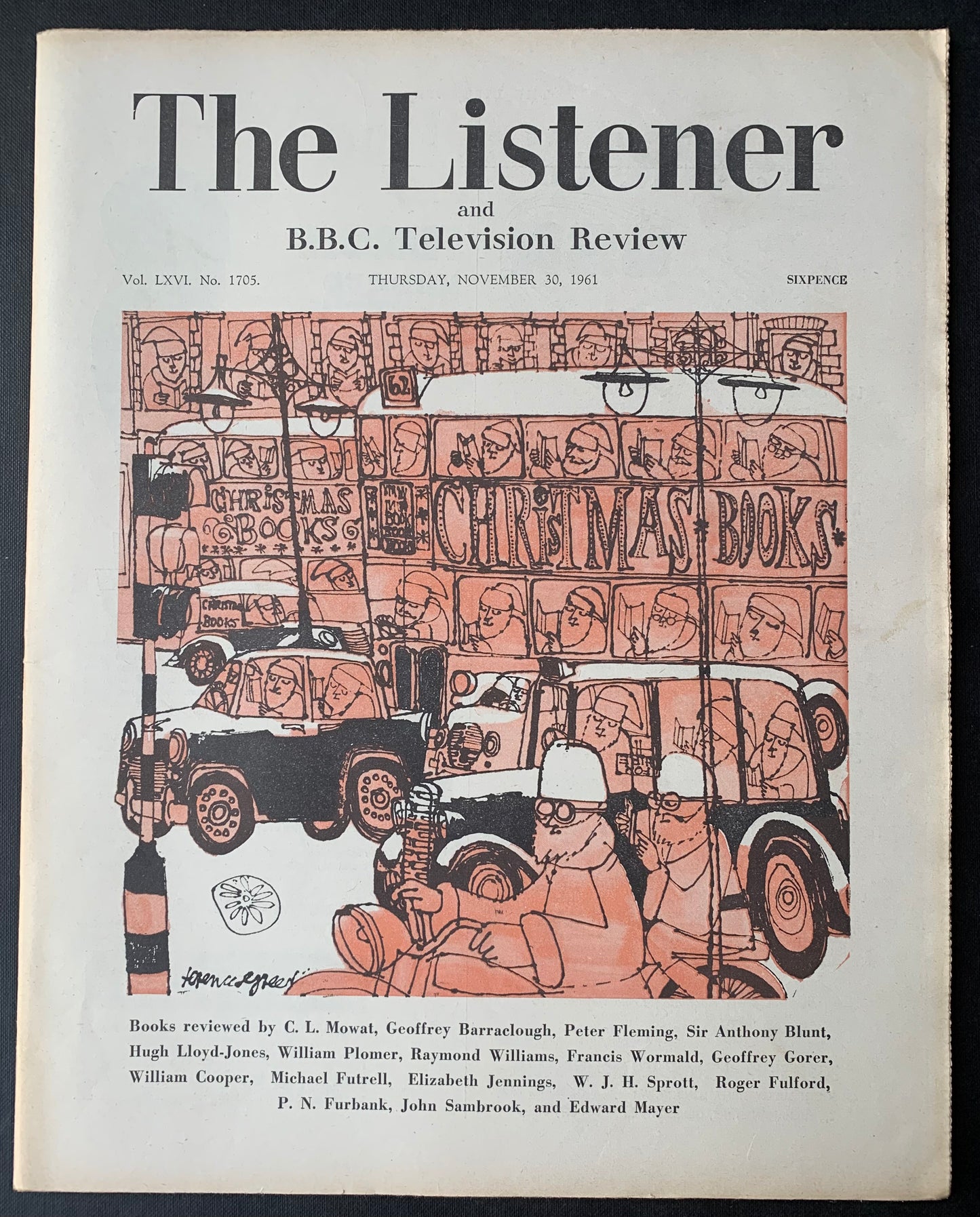 Terence Green THE LISTENER November 1961 - transpontinebooks