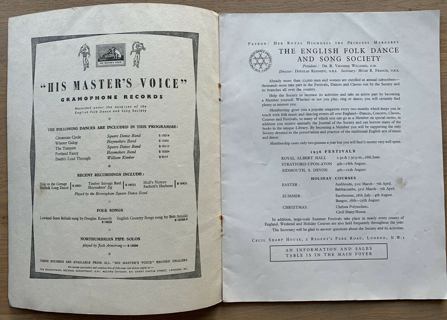 ENGLISH FOLK DANCE FESTIVAL1956 Design Research Unit PROGRAMME Chris Timings - transpontinebooks